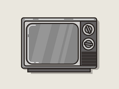 The Tube icon iconography illustration retro tech television tube tv vintage