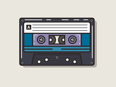 How's that mixtape coming along? cassette icon iconography illustration mixtape retro tape vintage