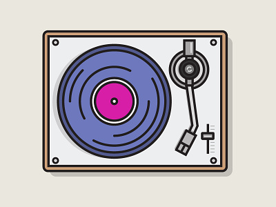 Record Player icon iconography illustration record record player retro vintage vinyl