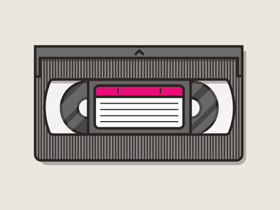 VHS icon iconography illustration movie retro vcr vhs vintage