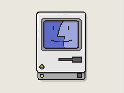 Macintosh apple computer icon iconography illustration macintosh retro vintage