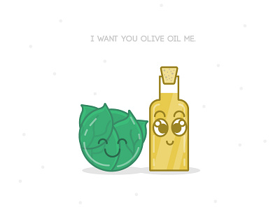 Heart Day icon iconography illustration love olive oil pun valentines
