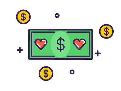 Money for Health challenge fit fitness health icon illustration money reward