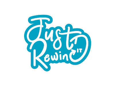 Just Rewind It brand branding just rewind it lettering logo nostalgia past rewind typography