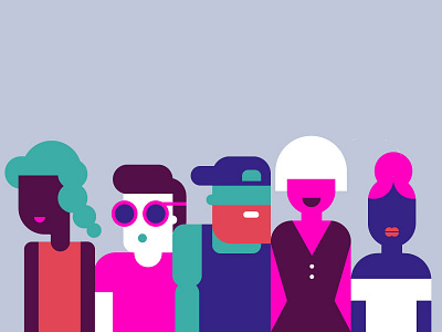 Characters character icon illustration lyft people person pink