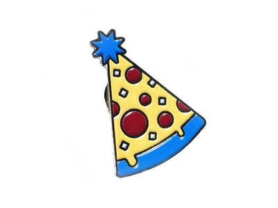Pizza Party Pin cheese enamel pin hat just rewind it party pin pizza retro