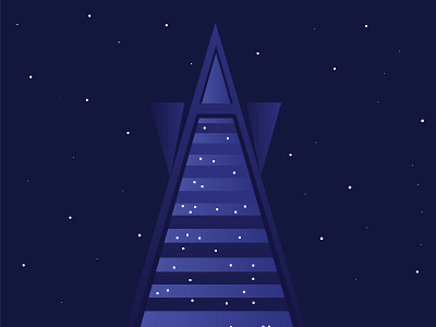 Asana-Rama building design geometric holiday holiday party illustration san francisco sf