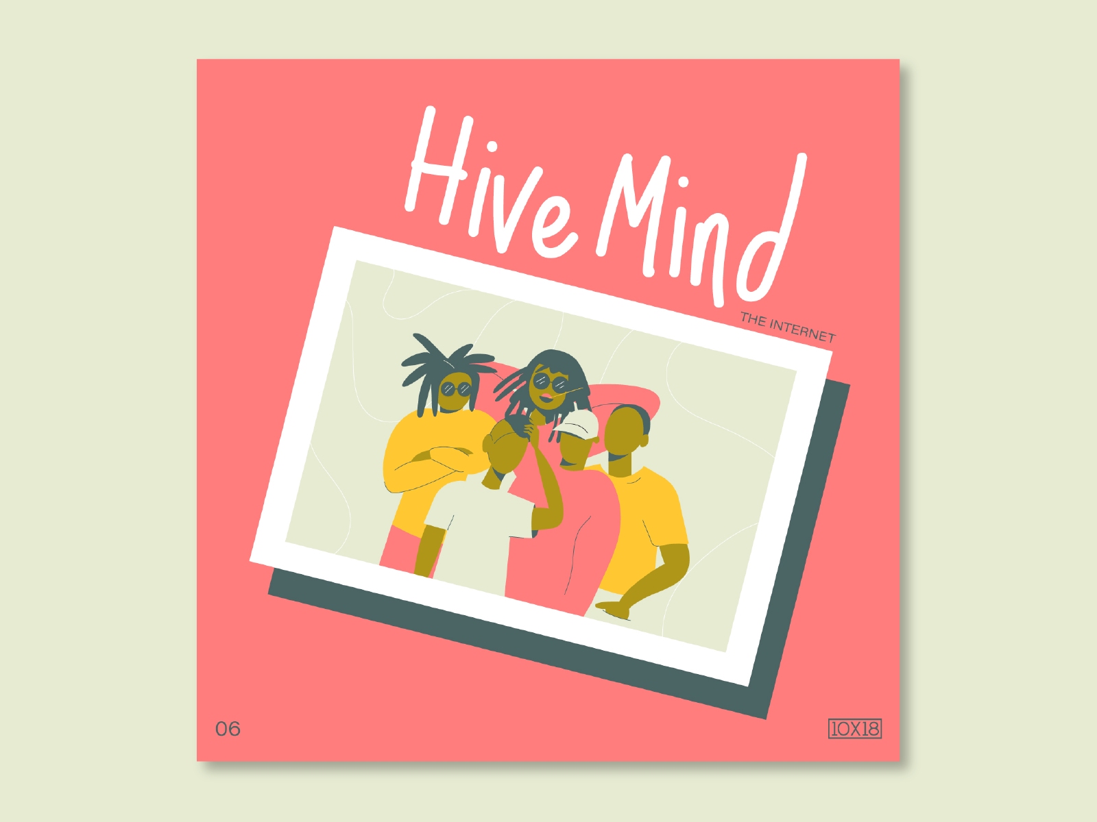 10X18 - 6. The Internet, Hive Mind 10x18 album art album cover band character group illustration music nostalgic the internet