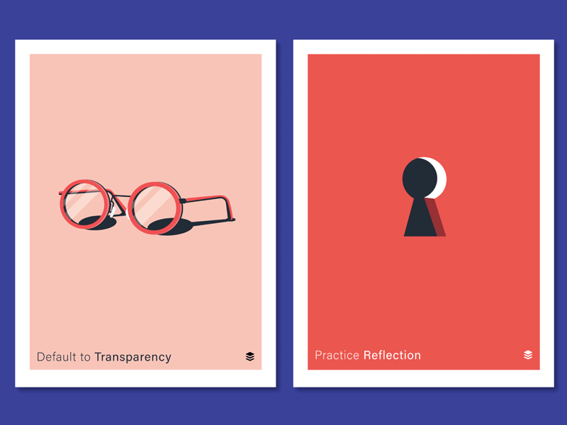 Default to Transparency | Practice Refection bold color buffer design illustration minimal poster reflection transparency values