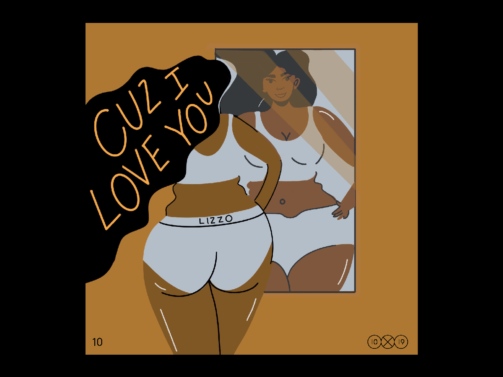 10x19 - 10. Lizzo Cuz I Love You procreate ipad pro design character lizzo illustration album album cover 10x19