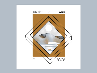 10X19 | 8. Tourist, WIld album art album cover illustration ipadpro landscape procreate sunset texture tourist