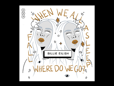 10x19 | Billie Eilish, When we all fall asleep where do we go? 10x19 album art album cover billie eilish creepy ipadpro music procreate