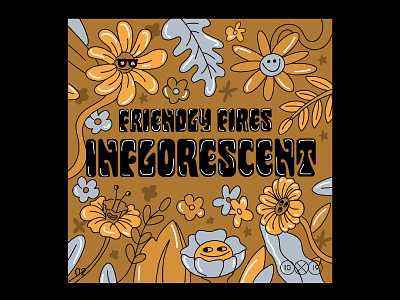 10x19 | 2. Friendly Fires, Inflorescent 10x19 album art album cover design disco flowers friendly fires illustration ipadpro procreate