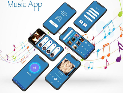 Music App app design music app ui design uiinspiration ux design uxreserch