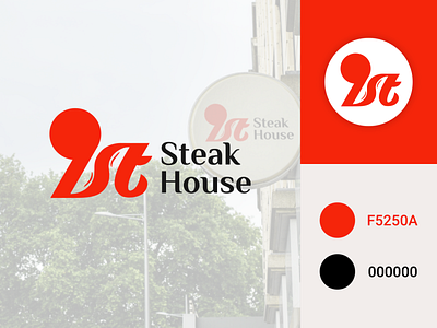 Logo Exploration: 9st Steak House branding design flat graphic design logo modern redlogo restaurantlogo steakhouselogo steaklogo