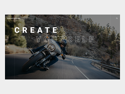 BlackCustoms - Motorcycle Landing Page bike custom bike landing page moto motorbike motorcycle ui ux