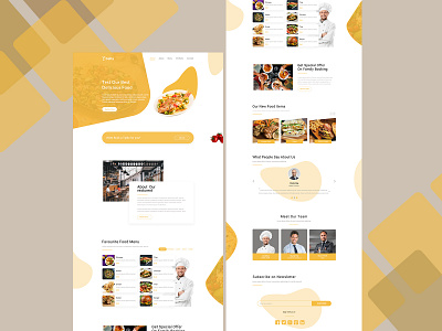 Delta- Resturent food page food landing page resturant ui web design