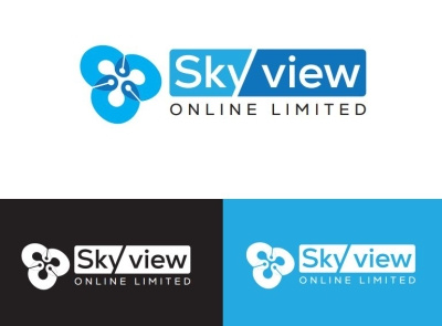 Skyview logo logo logo design