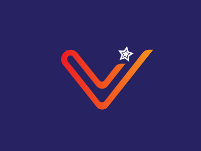 v letter logo