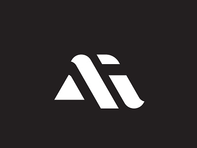 AI letter negative space logo