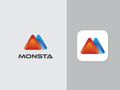 Monsta a financial company logo abstract abstract logo abstractlogo branding financial logo logo logo design logo designer logodesign modern logo