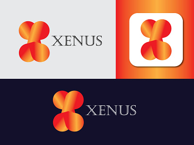 Xenus logo 3d 3d logo abstract abstract logo abstractlogo logo logo design logo designer logodesign