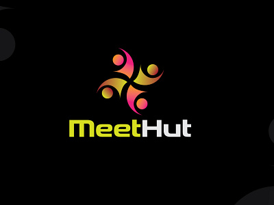 MeetHut logo abstract abstract logo abstractlogo branding creative logo logo logo design logo designer logo idea logodesign meeting logo modern logo social logo