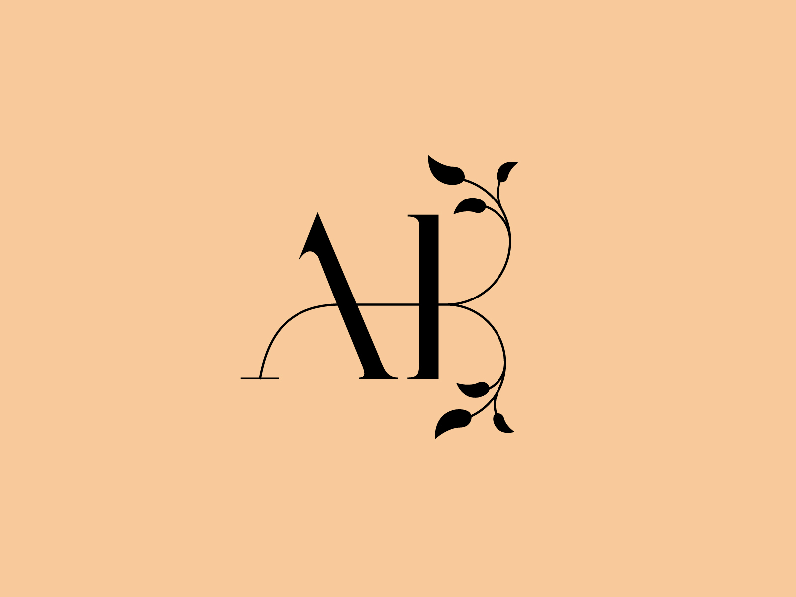 AB letter logo by Surjo Arts on Dribbble