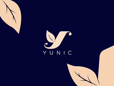 Yunic logo abstract logo abstractlogo beauty brand brandidentity branding creative fashion leaf logo logo logo design logo designer logodesign minimal modern monogram nature unique y letter y logo