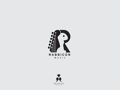 RABBICON music logo abstract abstractlogo bestlogo brandidentity branding clean creative guiter logo logo design logo designer logodesign logoinspiration minimal modern musiclogo musicstudio r logo rabbit studio