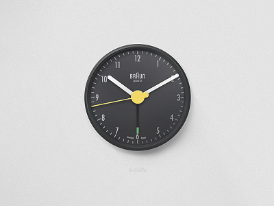 A Braun Clock braun clock icon plastic