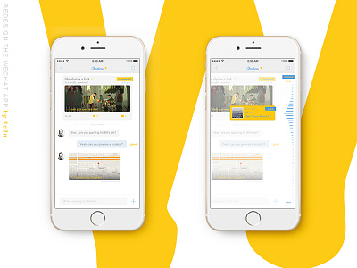 redesign the wechat app: chat part flat redesign ui we chat