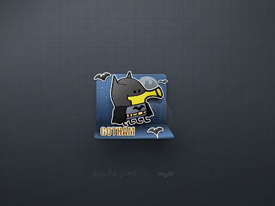 Doodle Jump x Batman icon texture ui