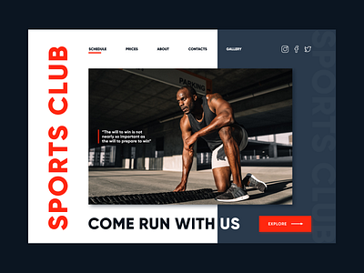 Sports club design designshot sport ui ux webdesign