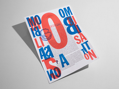 Risograph poster | Mobilisation art design experimental initials letterpress print printing press programming risograph typeface typogaphy woodcut