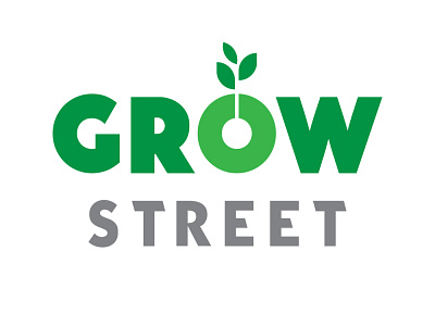 Grow street Logo branding design grow logo logo design street typography