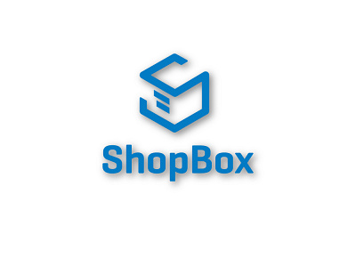 ShopBox Logo adobe illustrator box brand design design logo shop vector
