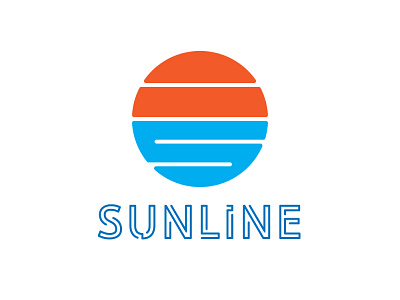 SunLine adobe adobe illustrator branding design line logo sun sunset vector