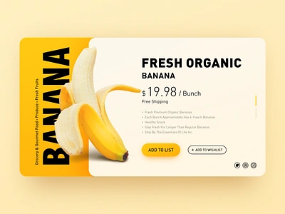 Banana（#02 Shots for Practice） banana banners food graphicdesign layout poster ui web