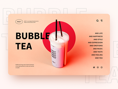 Bubble Tea（#03 Shots for Practice） branding bubbletea design food graphicdesign layout poster