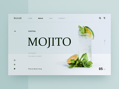 Mojito（#05 Shots for Practice） cacktail design food graphicdesign layout mojito poster ui web