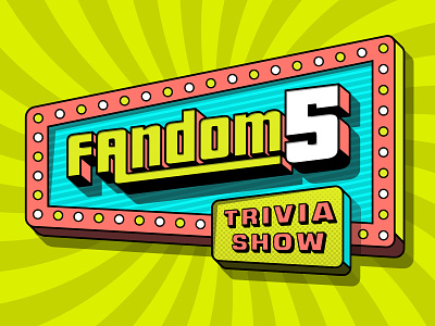 Fandom 5 Trivia Show Branding brand branding digital art fandom identity illustration logo trivia typogaphy