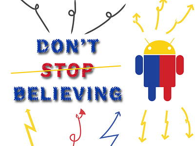 dont stop believing version 2 design icon illustration vector