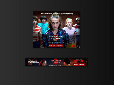 "Stranger Things" Banner Ads ads banner design typography web