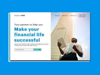 Finance HUB Layout #2 business minimal typography web