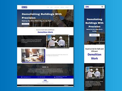 Demolition Management Group minimal responsive web design typography website wordpress