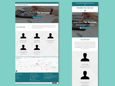 Randels Tax Service minimal responsive web design taxes typography website wordpress