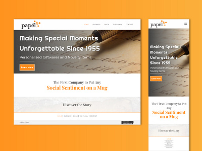 Papel Website minimal responsive website design typography website wordpress