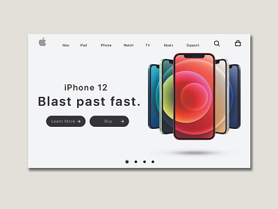 Apple iPhone Website Hero color ecommerce iphone minimalist photoshop typography website design