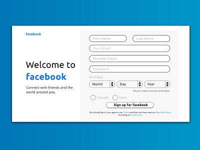 Facebook: Redesigned Sign In